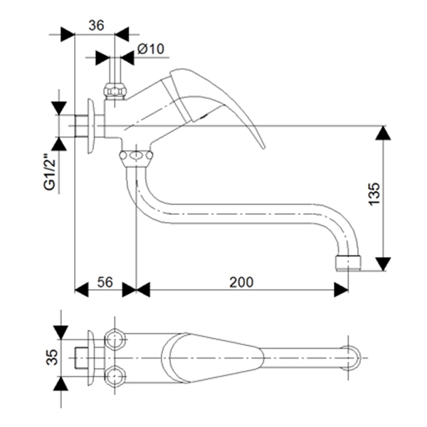Baterija zidna za protocni J362001 King