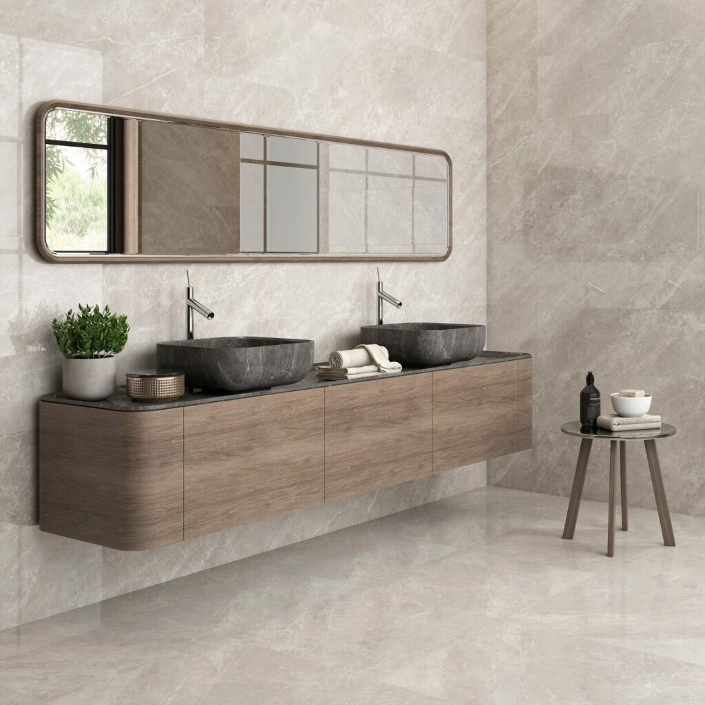 Balmoral taupe 60 x 60 u kupatilu