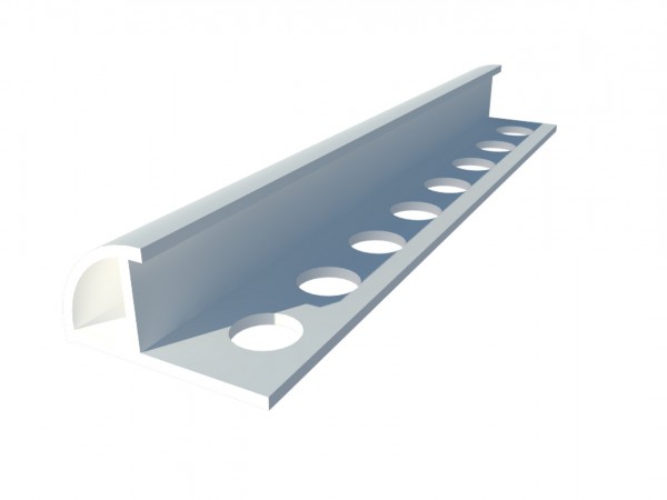 Ugaona Lajsna PVC Bela 10mm