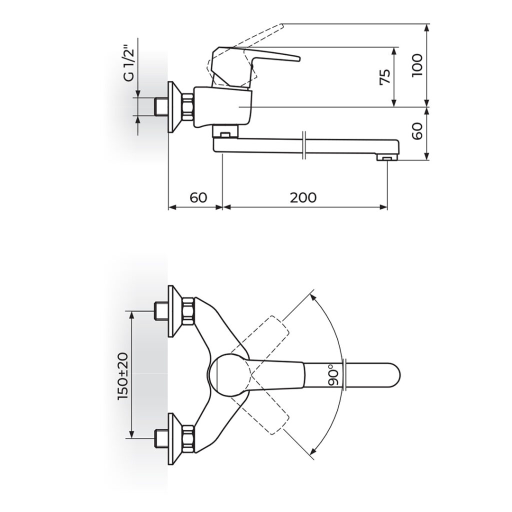 Cubo JC32120 Baterija za umivaonik kuhinju