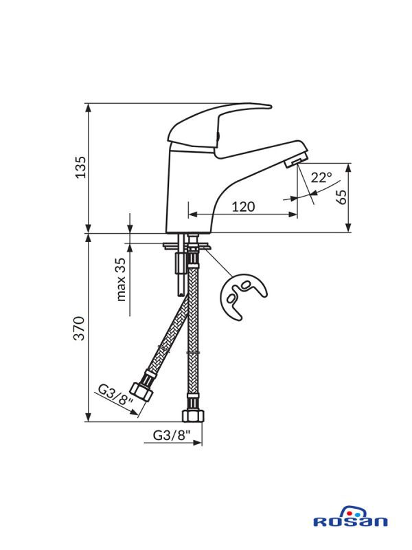 King J301001 Baterija za umivaonik