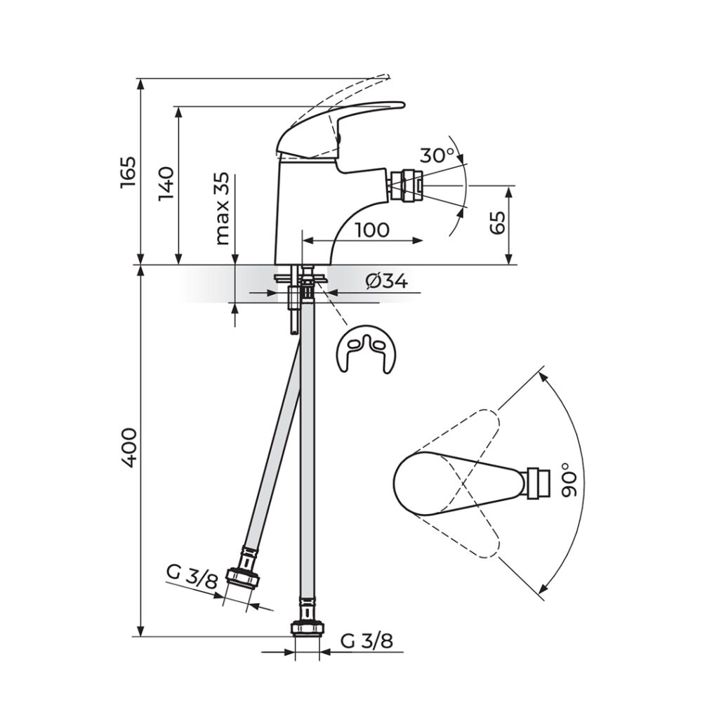 King J391001 Baterija za bide