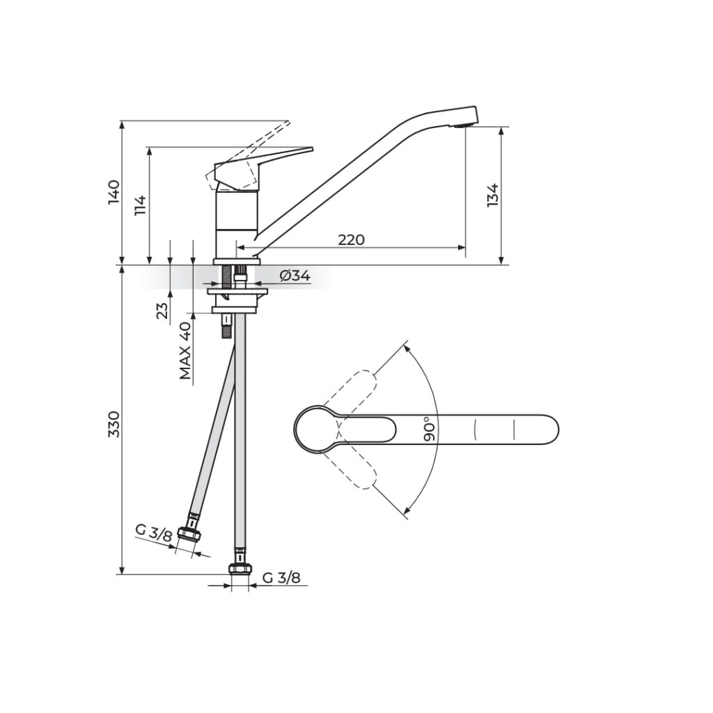 Blau bat za sudop B138100B sa 2 cevi os 9