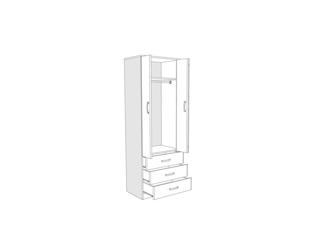 Fortuna FB75 Orman boje hrasta 75x52x222 - Image 2