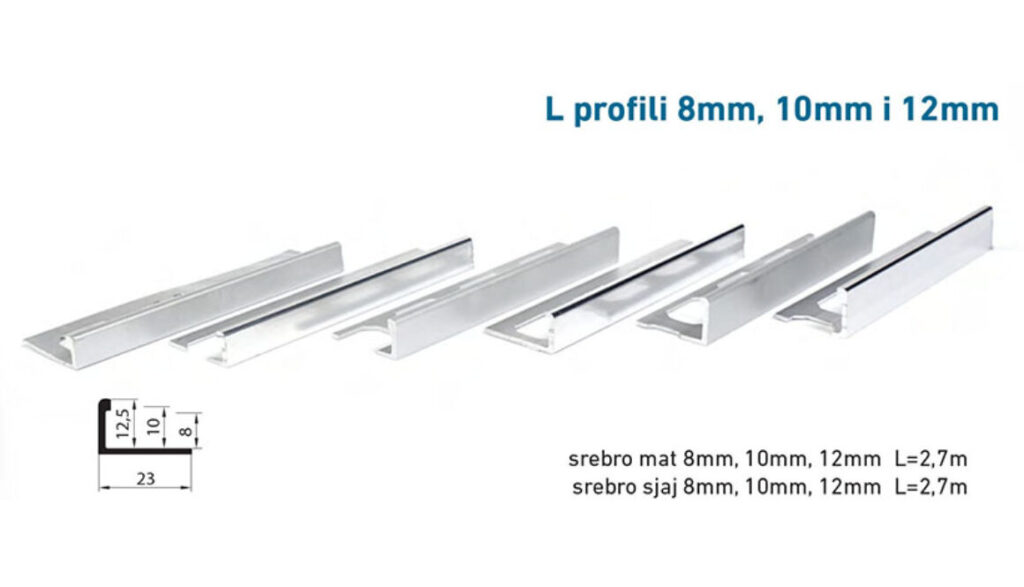 Lajsna L-profil sr.sjaj 12mm 2,7met 9