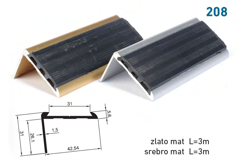 Lajsna ST 208 srebro 3met 9