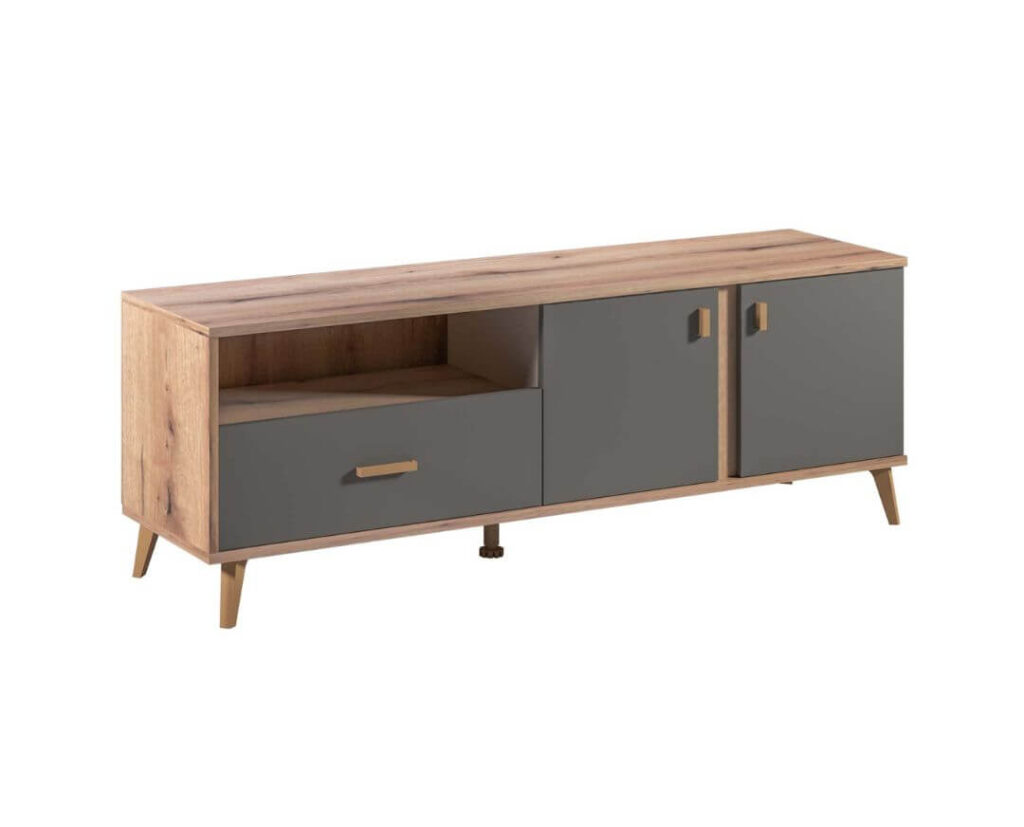 Porto TV Komoda Artisan/Sivo - 9