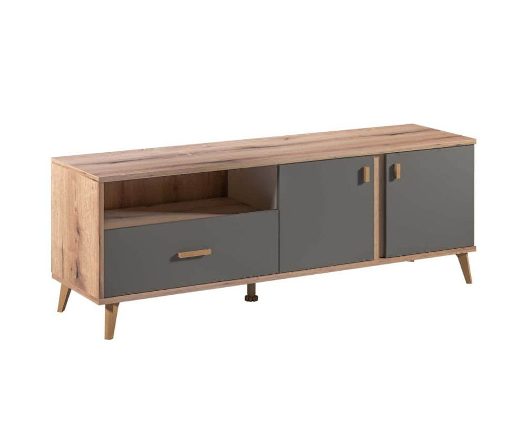 Porto TV Komoda Artisan/Sivo - 9