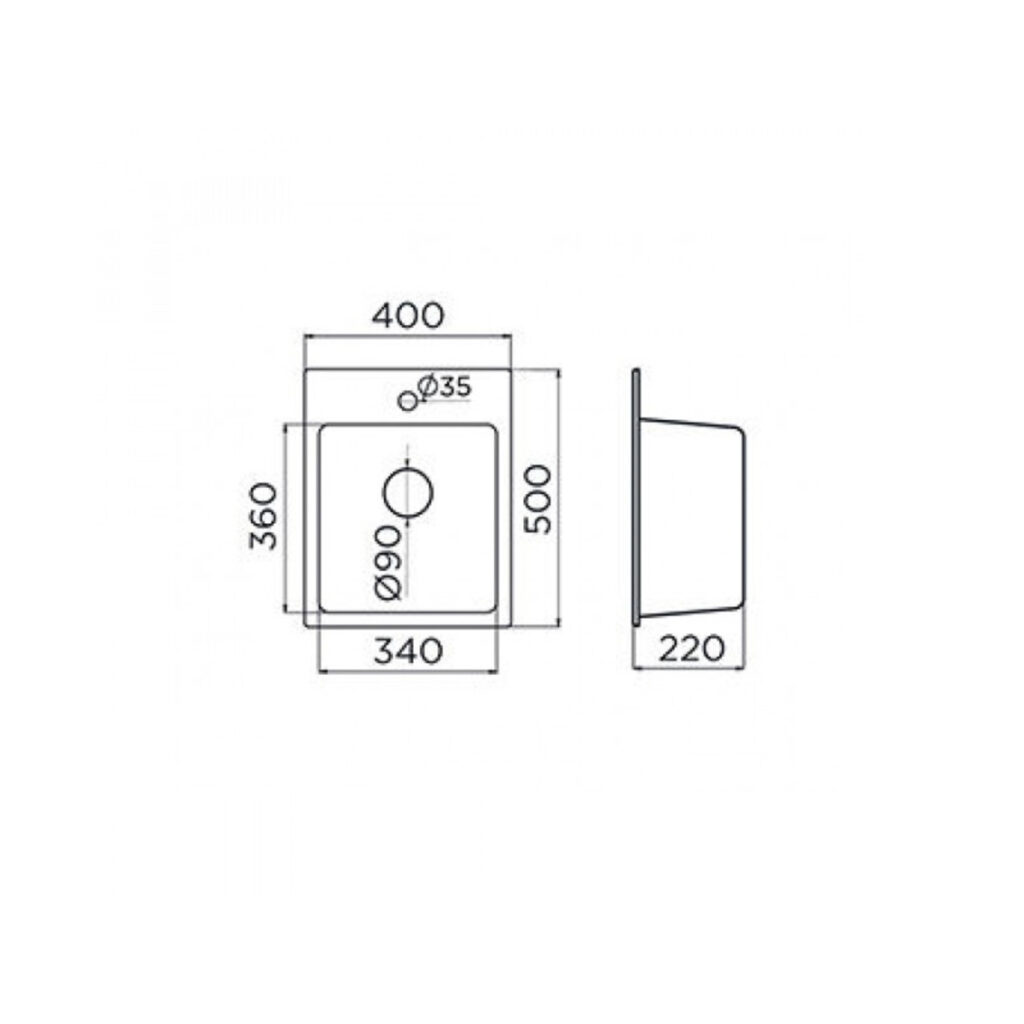 Sudopera X QUADRO 40 beige 152983 40x50 9