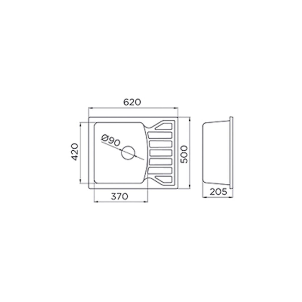 Sudopera X Quadro crna 144118 62x50 1