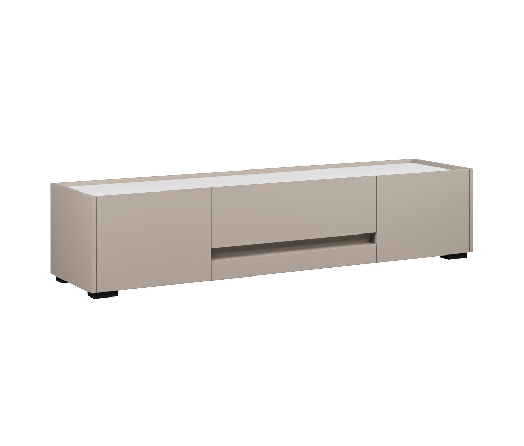 Treviso TV Komoda Kameno Siva/Beli Mermer - 9